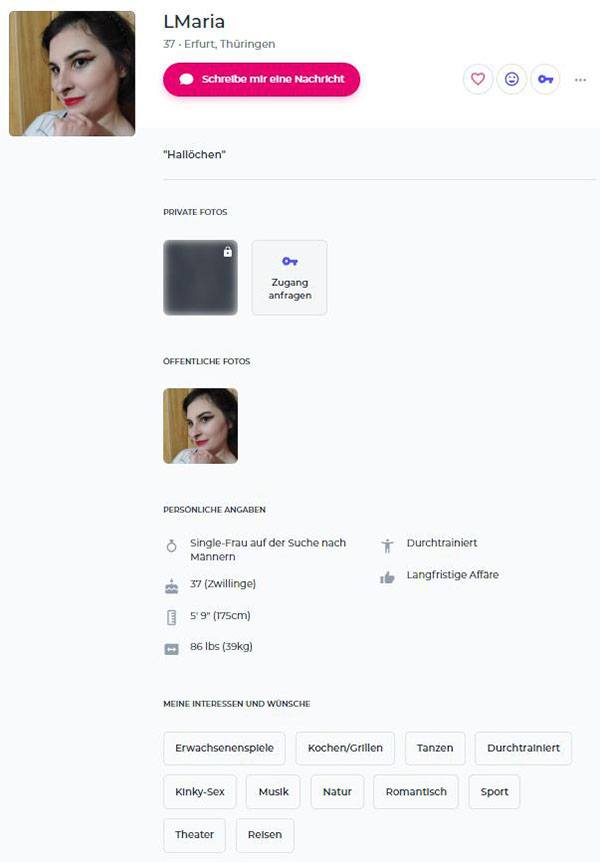 Ashley Madison profile